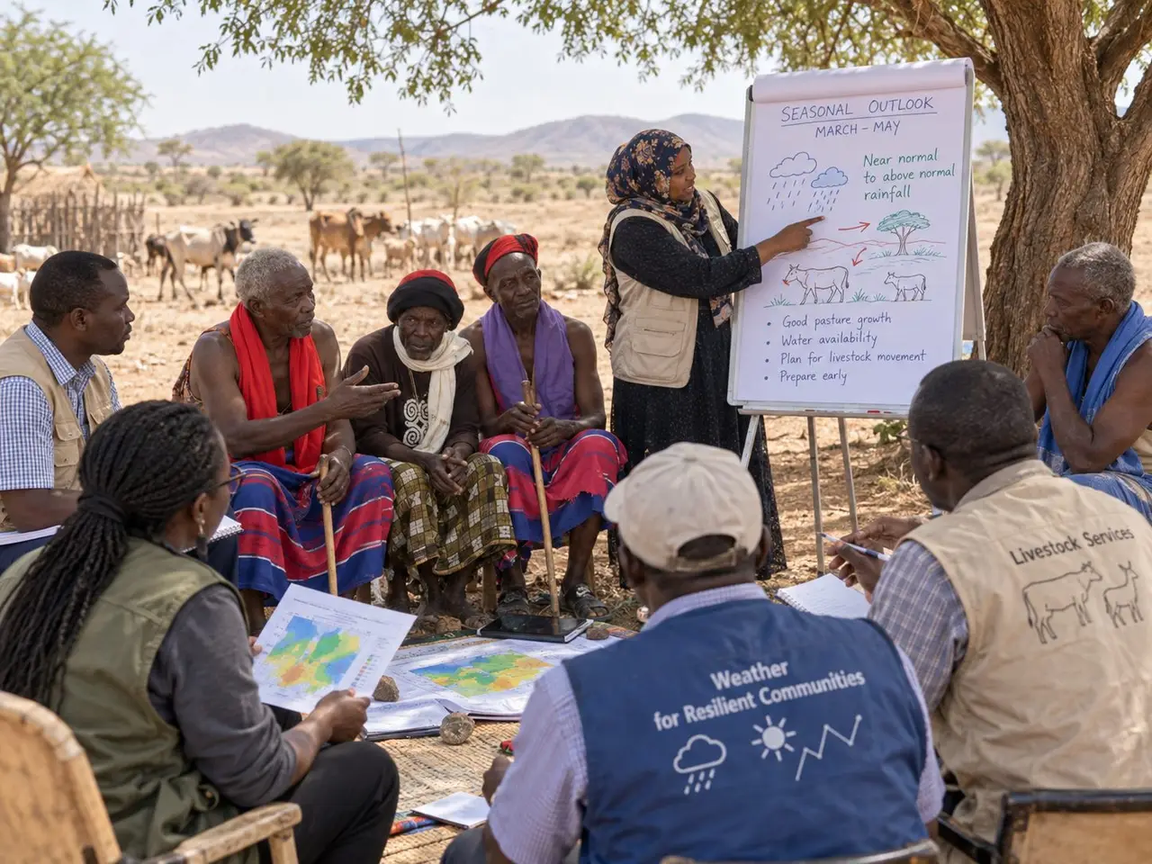 From climate forecasts driven actions to sustainability: Strengthening cross-border early warning systems in the Karamoja Cluster